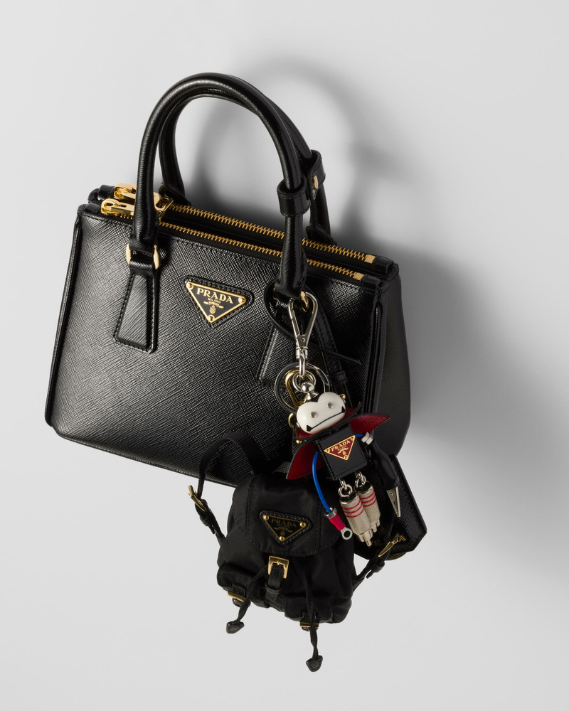 Prada Robot Saffiano leather bag charm outlook