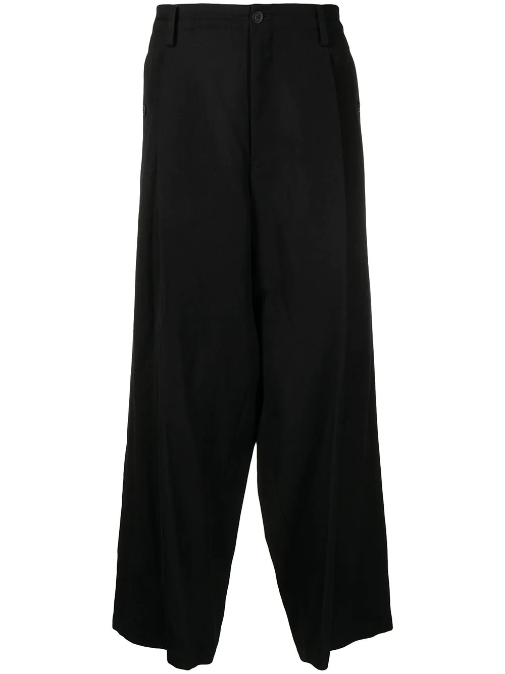 box-pleat wide-leg trousers - 1