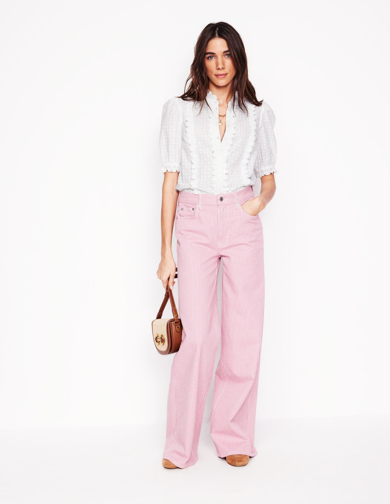 Feminine Cotton Blouse-White 5