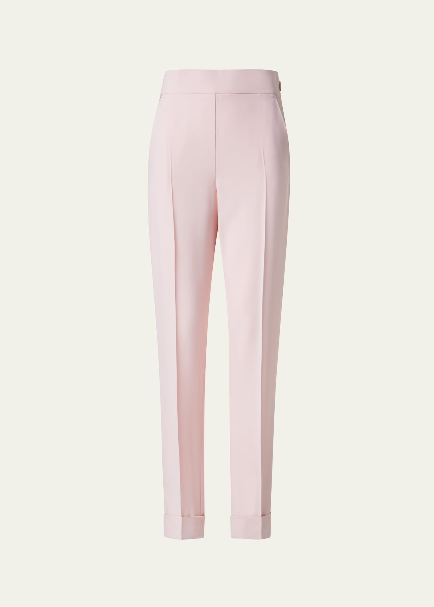 Chris Crepe Tapered-Leg Cuffed Pants - 1