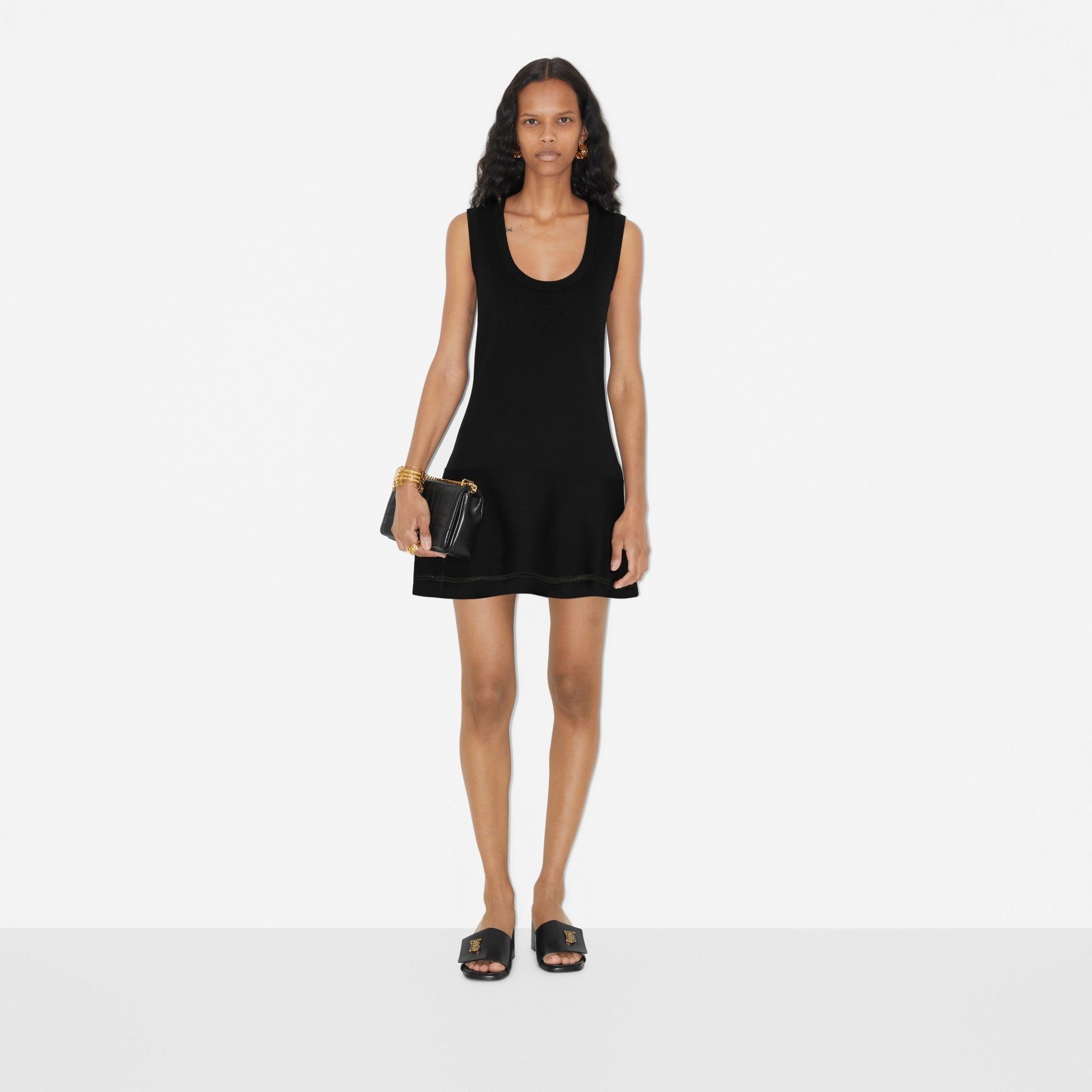 Sleeveless Cashmere Cotton Blend Dress - 2