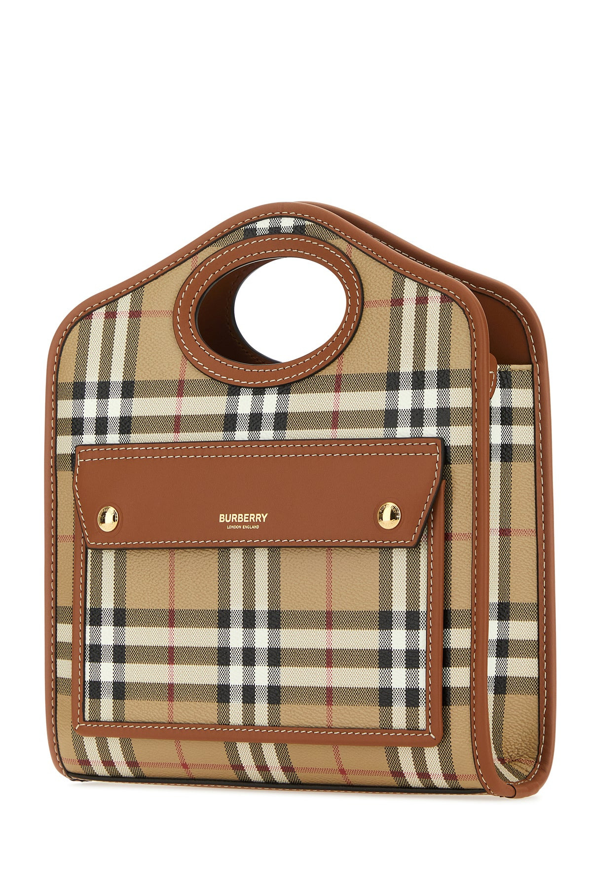 Printed canvas and leather mini Pocket handbag - 2