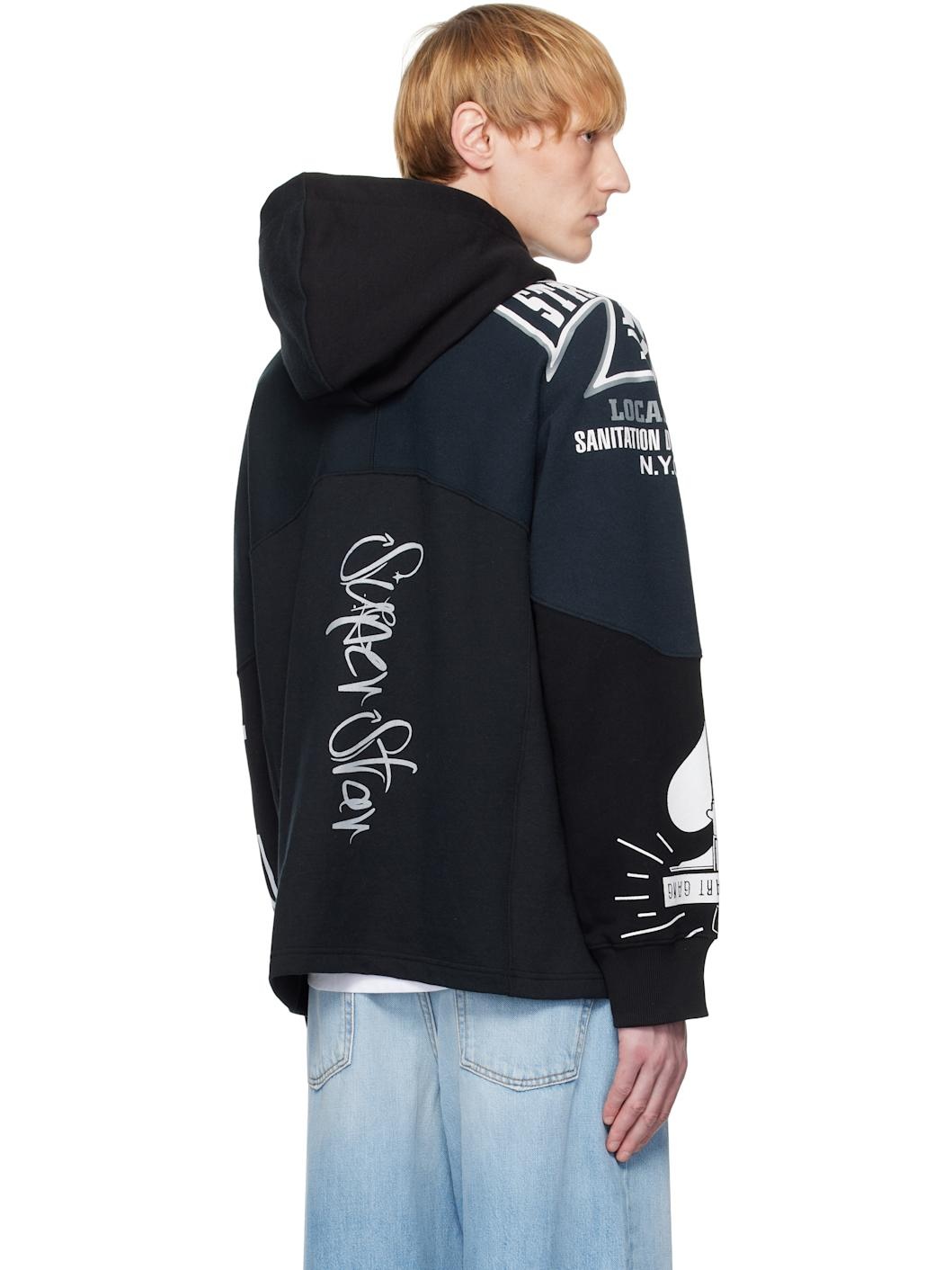 Black Regenerated Graphic Sweatshirts Hoodie - 3