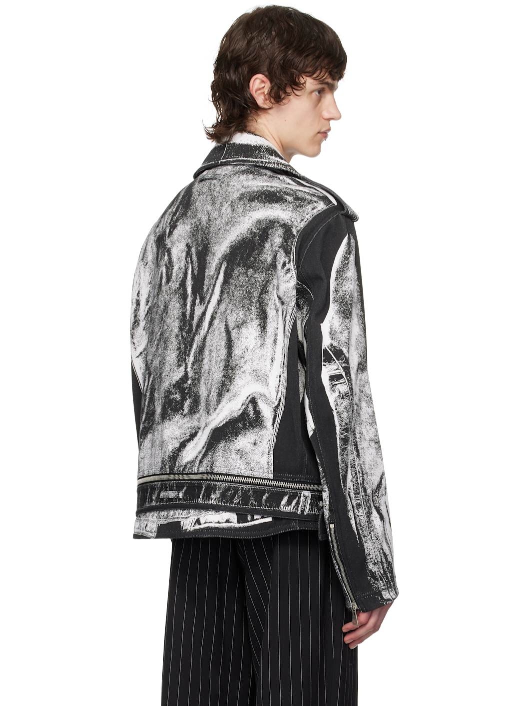 Black & White 'The Trompe L'œil Perfecto' Denim Jacket - 3