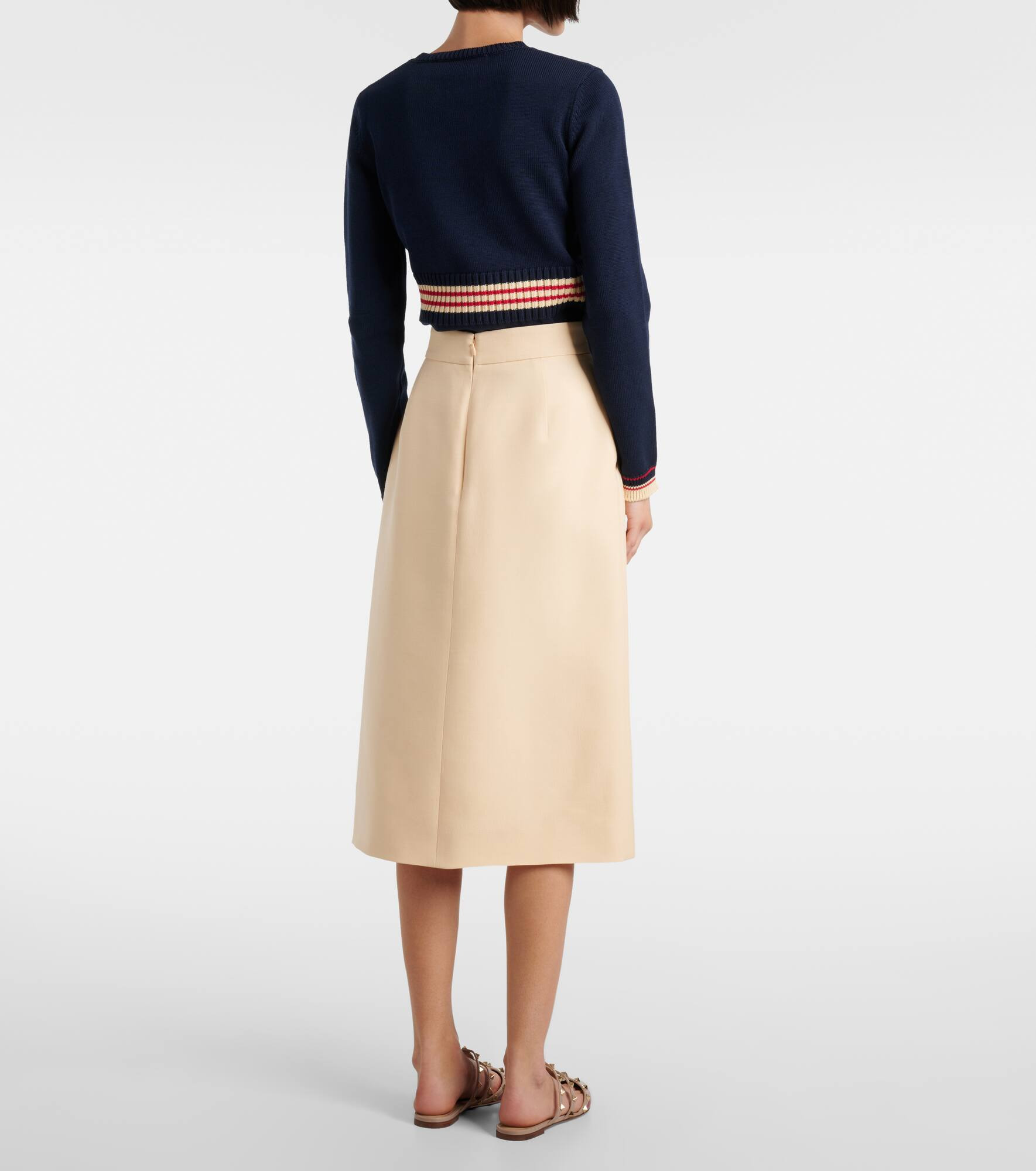 Crepe Couture midi skirt - 3