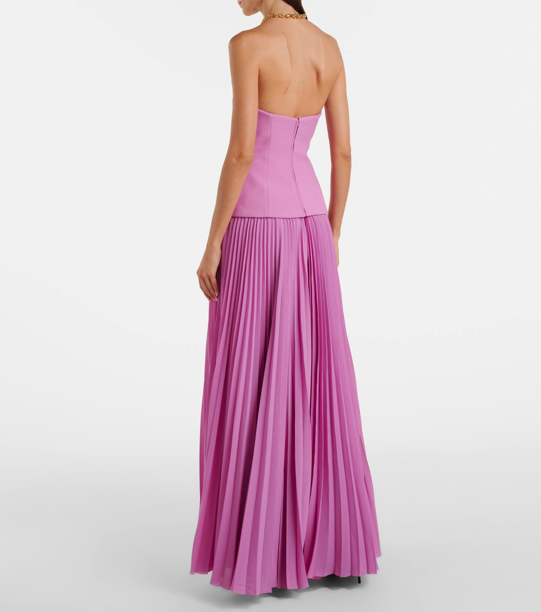 Britt pleated strapless gown - 3
