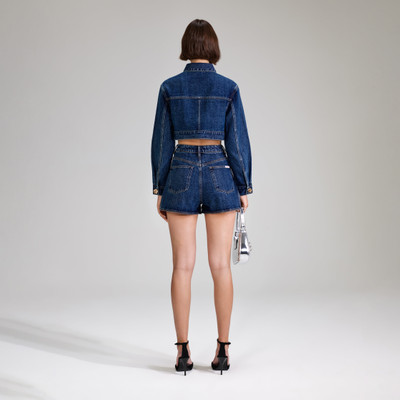 self-portrait Denim Jacket With Buttons outlook