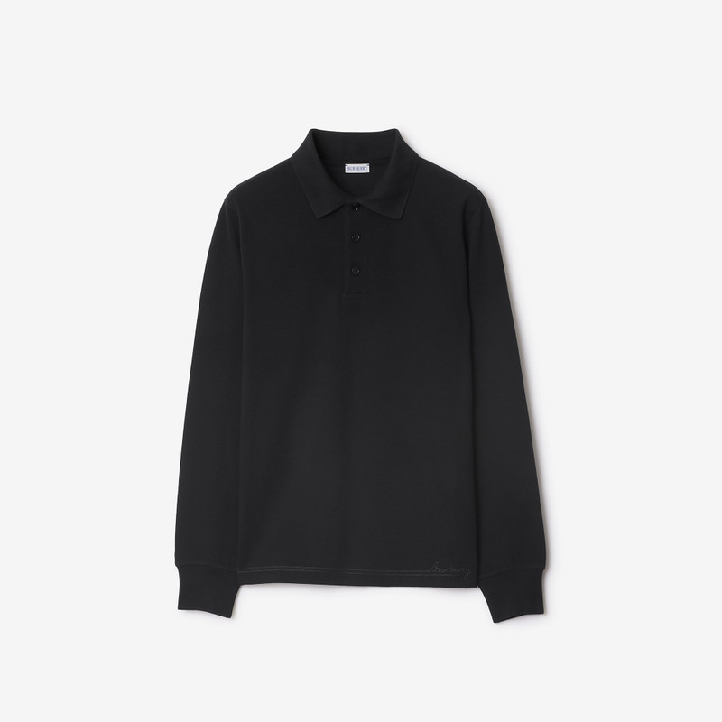 Long-sleeve Wool Polo Shirt 1