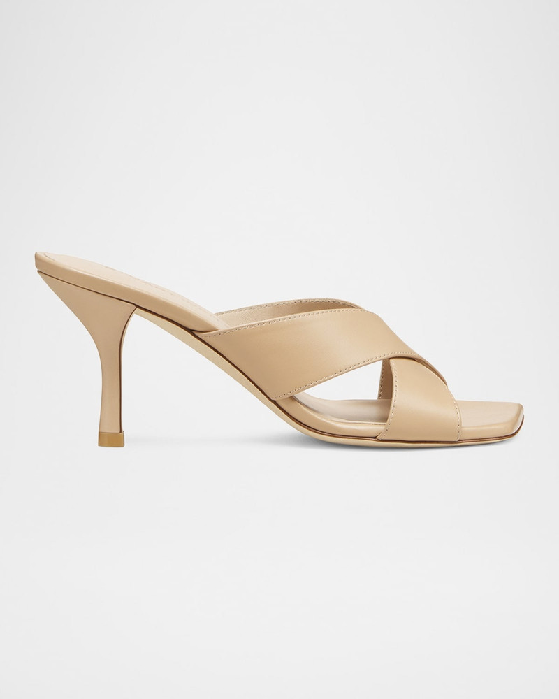 Dayna Leather Crisscross Slide Sandals 1