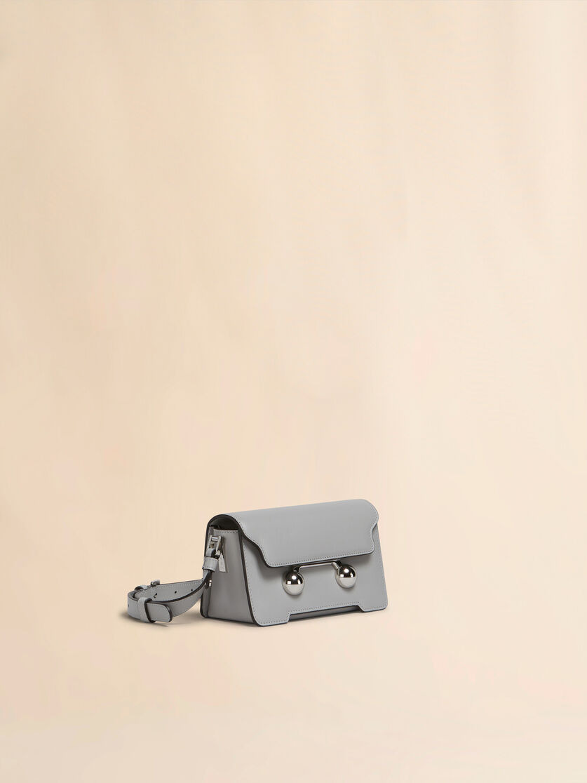 LIGHT GREY LEATHER TRUNKAROO MINI SHOULDER BAG - 5