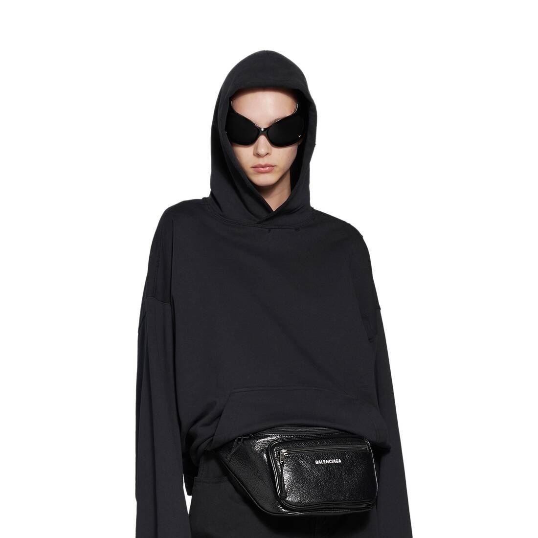 Balenciaga Hoodie Medium Fit in Black Faded - 5