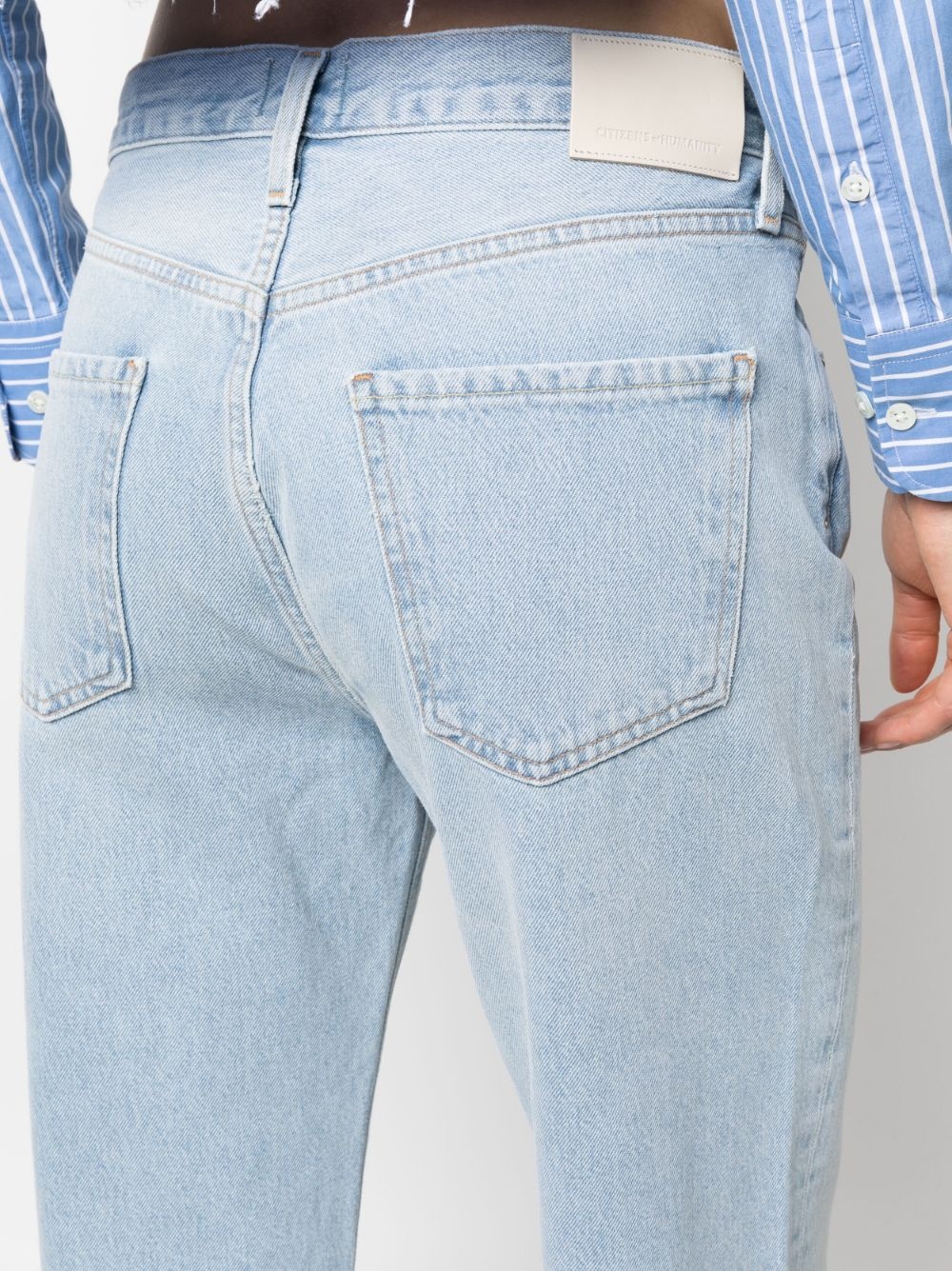 raw-cut hem straight-leg jeans - 5
