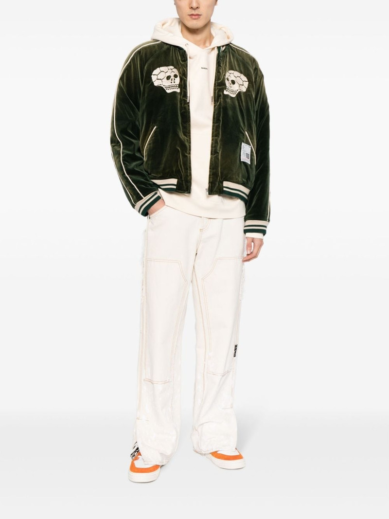 Maison MIHARAYASUHIRO Souvenir velvet bomber jacket outlook