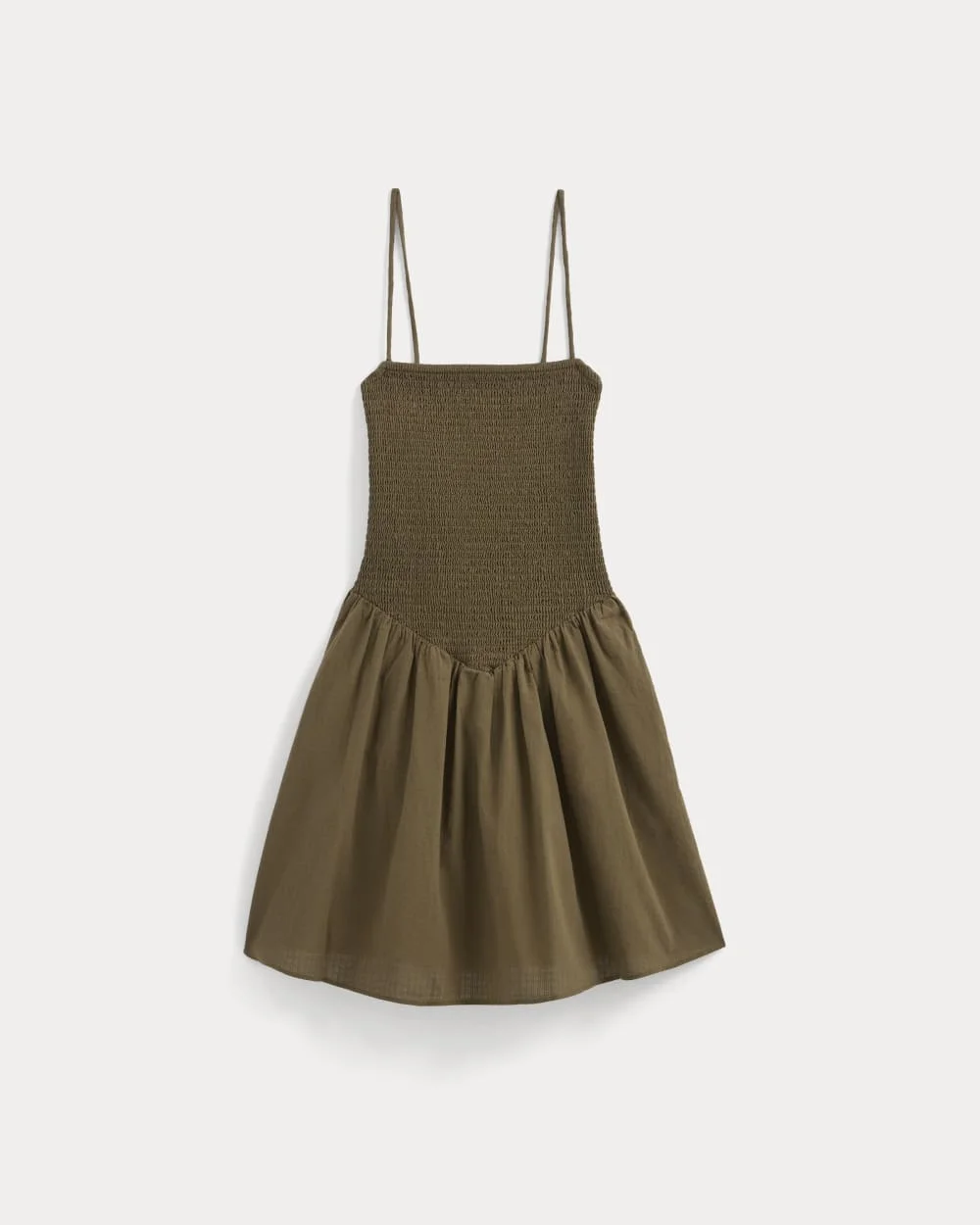 GAUZE SMOCKED MINI DRESS - 1