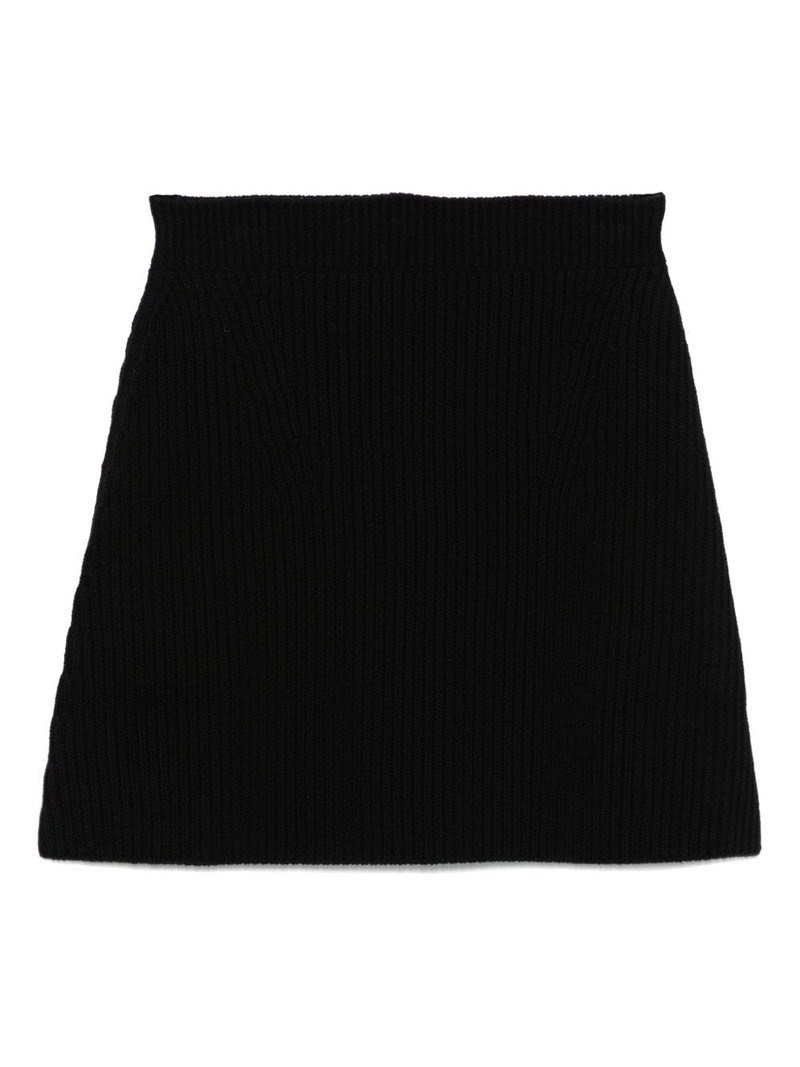ribbed-knit wool mini skirt 1