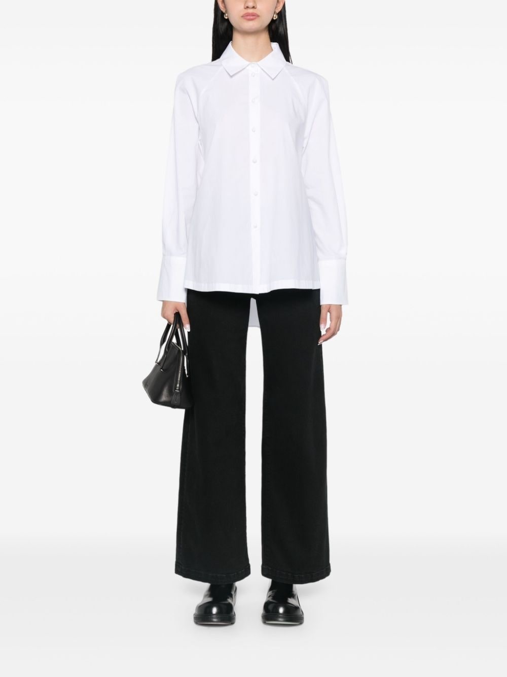 draped-detail shirt - 2