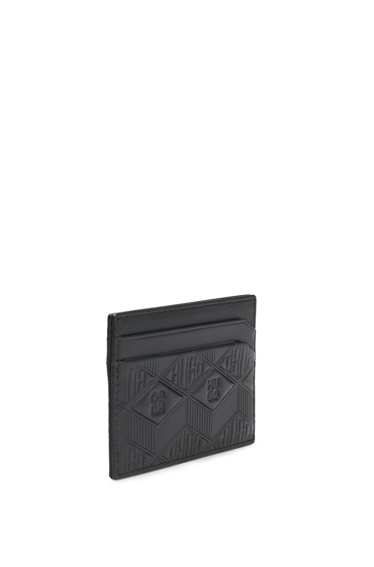 LEATHER CARD HOLDER WITH GEOMETRIC LOGOS - 4