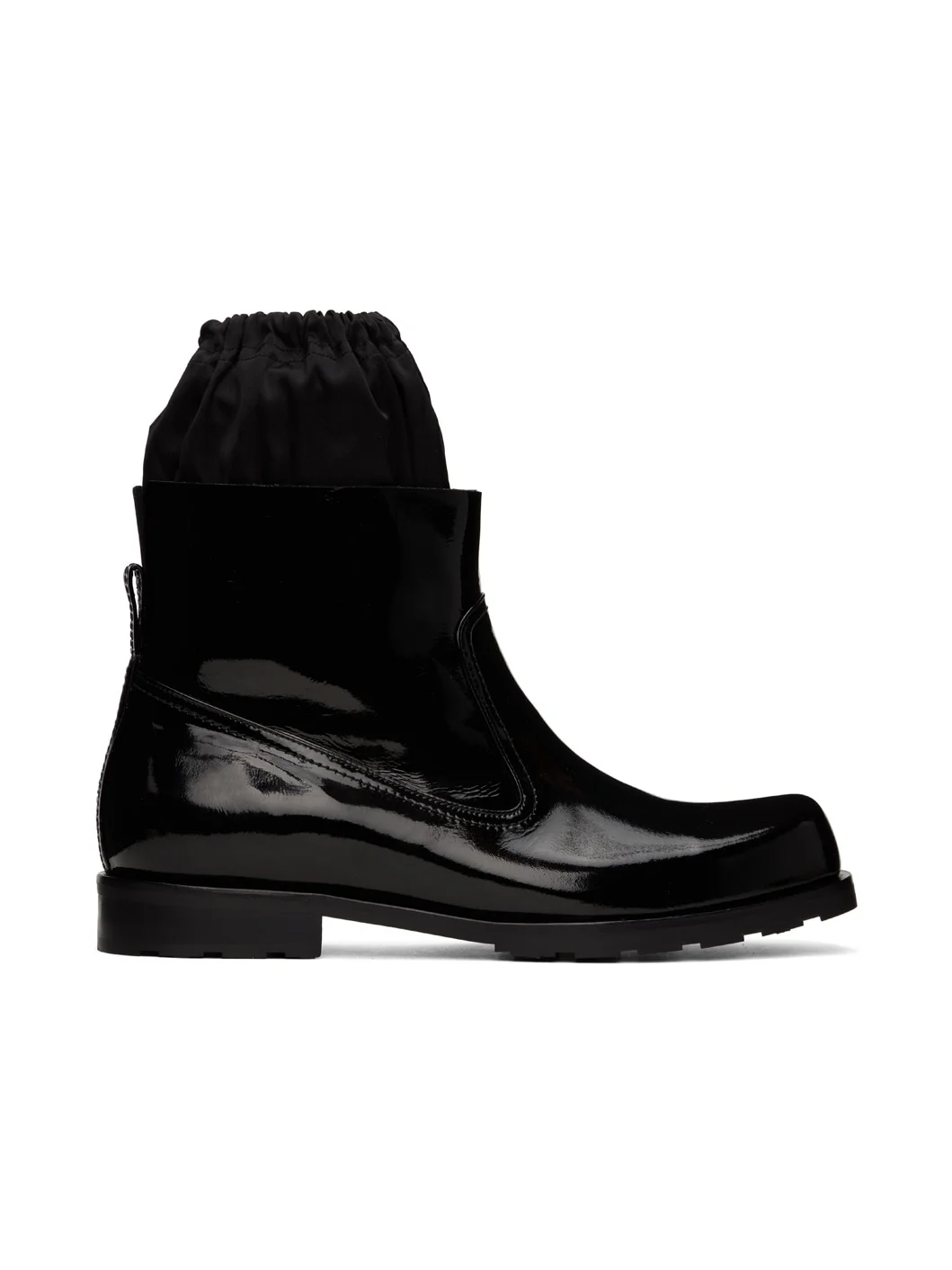 Black Enamel Boots - 1