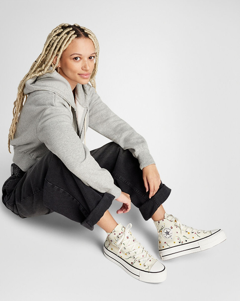 Chuck Taylor All Star Lift Platform Embroidered Blooms 8