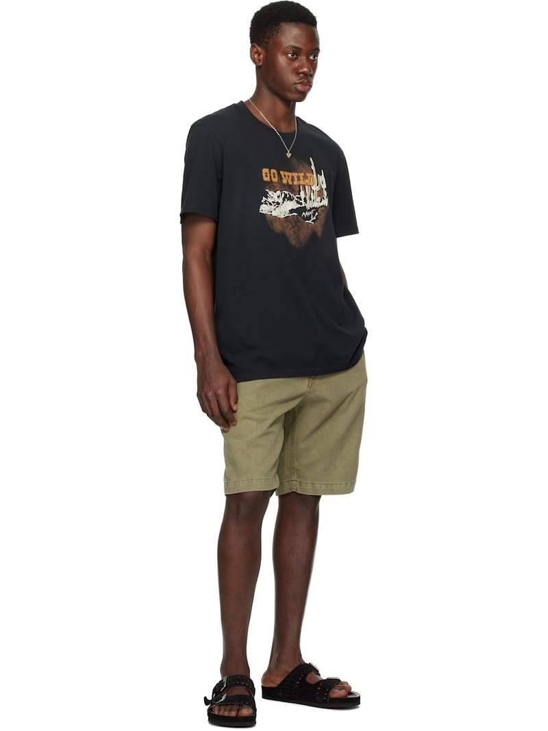 Isabel Marant Khaki Tyler Denim Shorts outlook