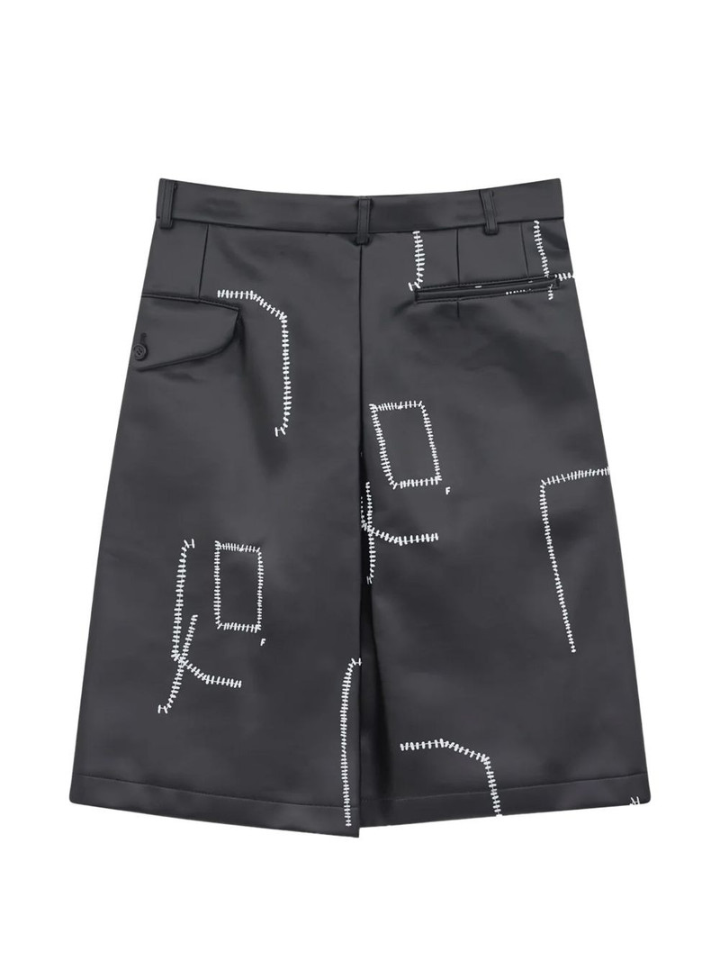 BLACK COMME des GARÇONS buckled shorts outlook