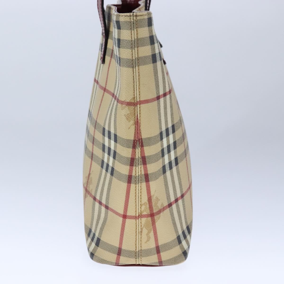 Burberry Nova Check Hand Bag Pvc Leather Beige - 4