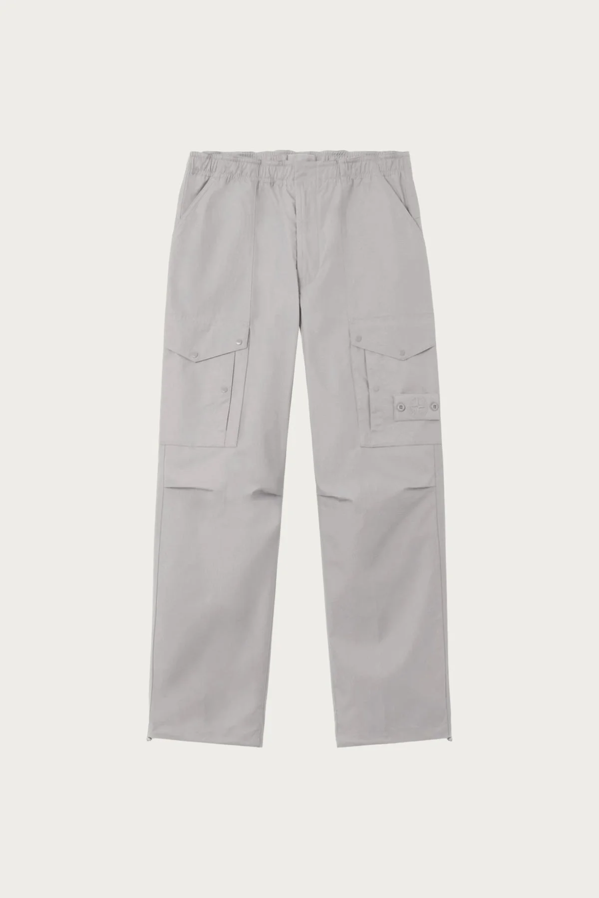 Wide Cotton Cargos - Light Grey - 1