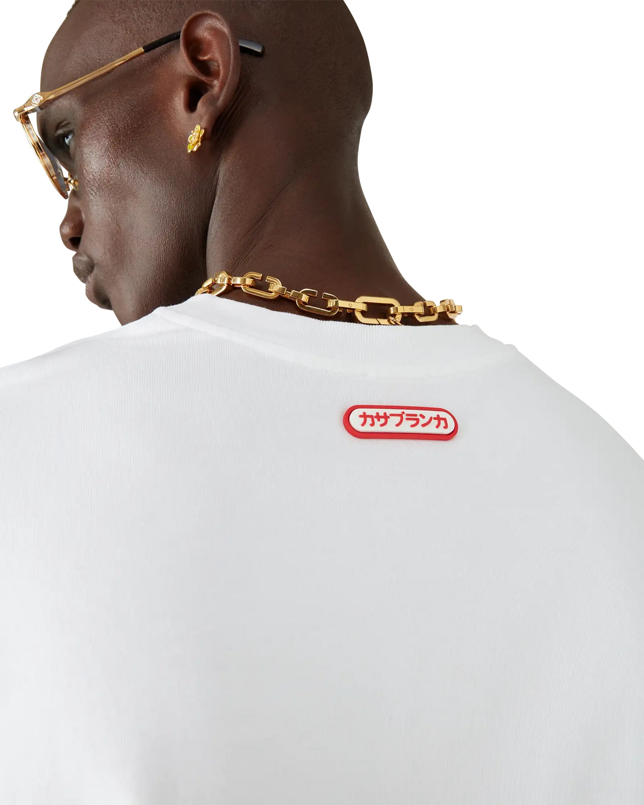Logo Patch Oversized Short Sleeve T-Shirt | Casablanca Paris - 3