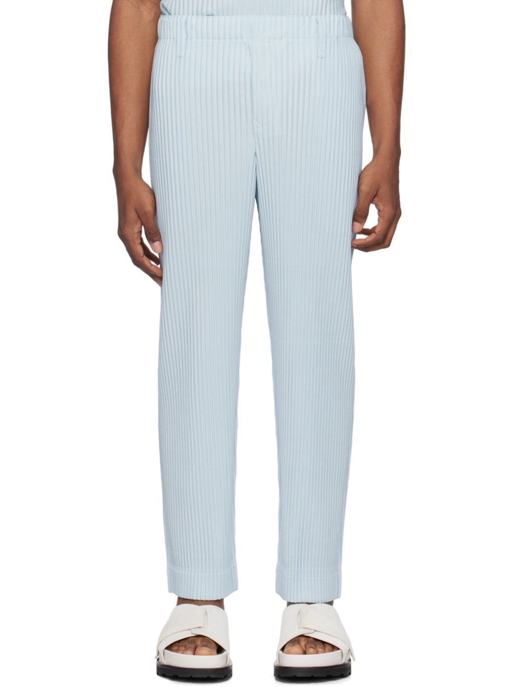 Blue Color Pleats Trousers - 1