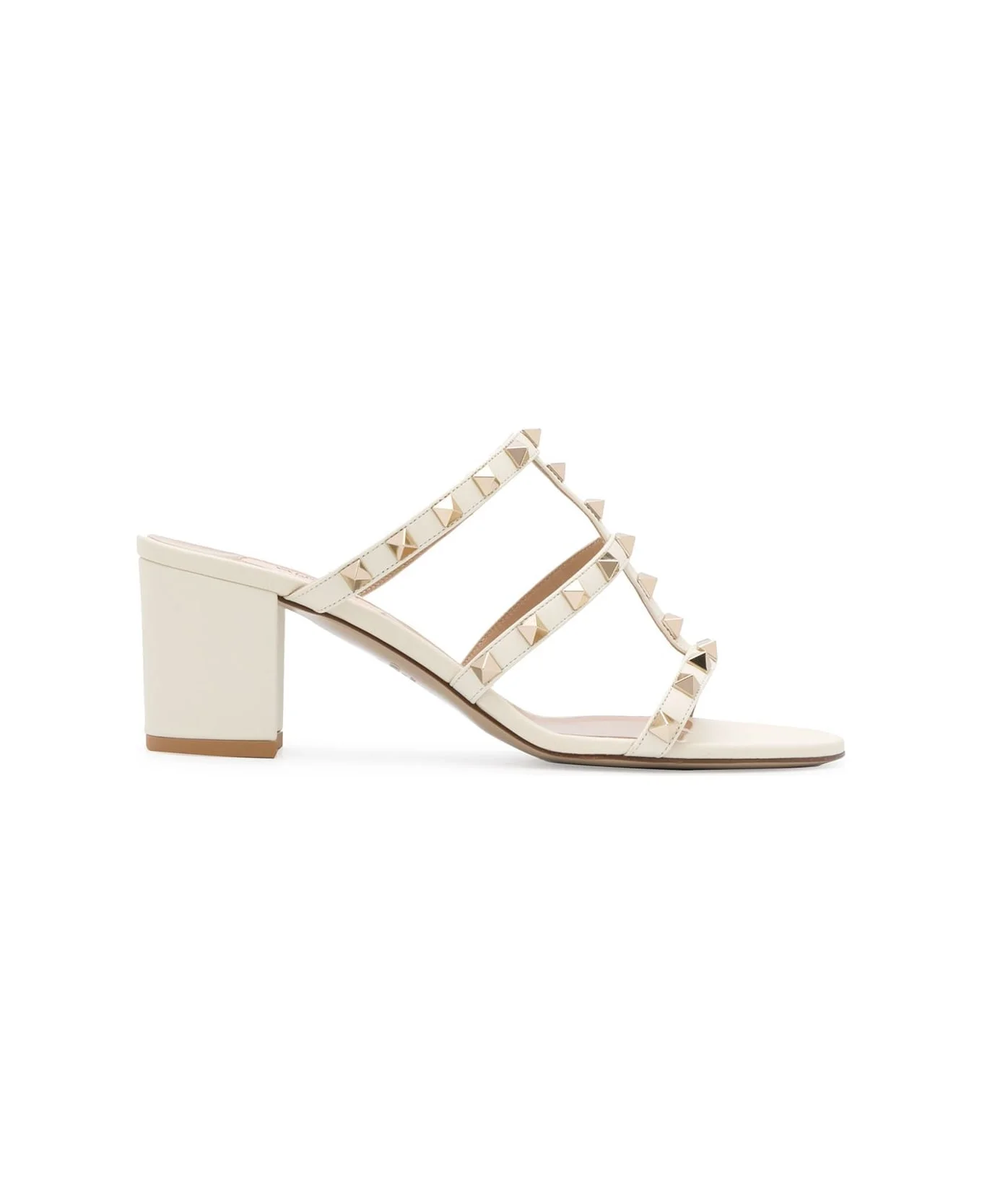 Rockstud Leather Sandals - 1