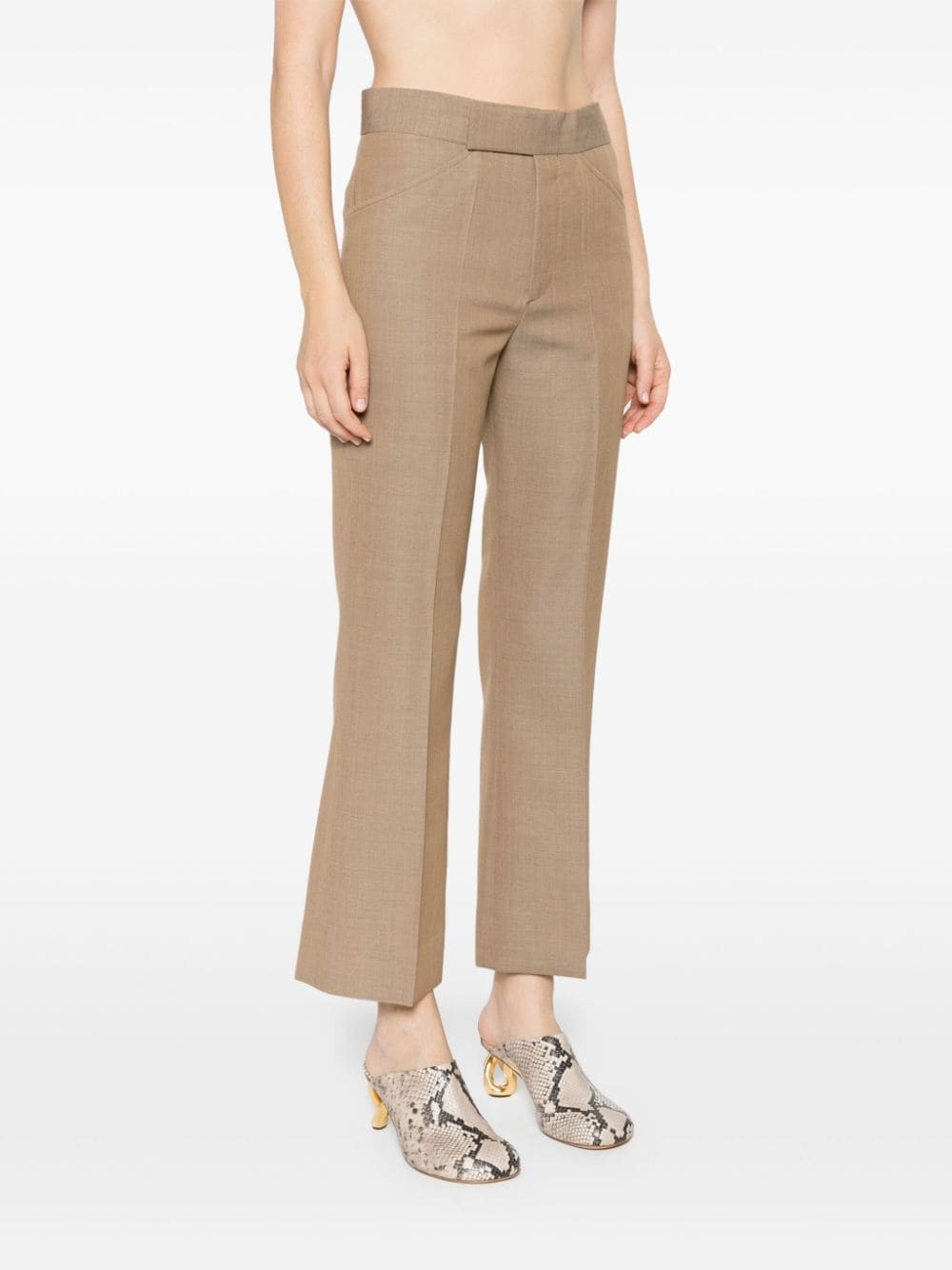 wide cropped flared trousers - 3
