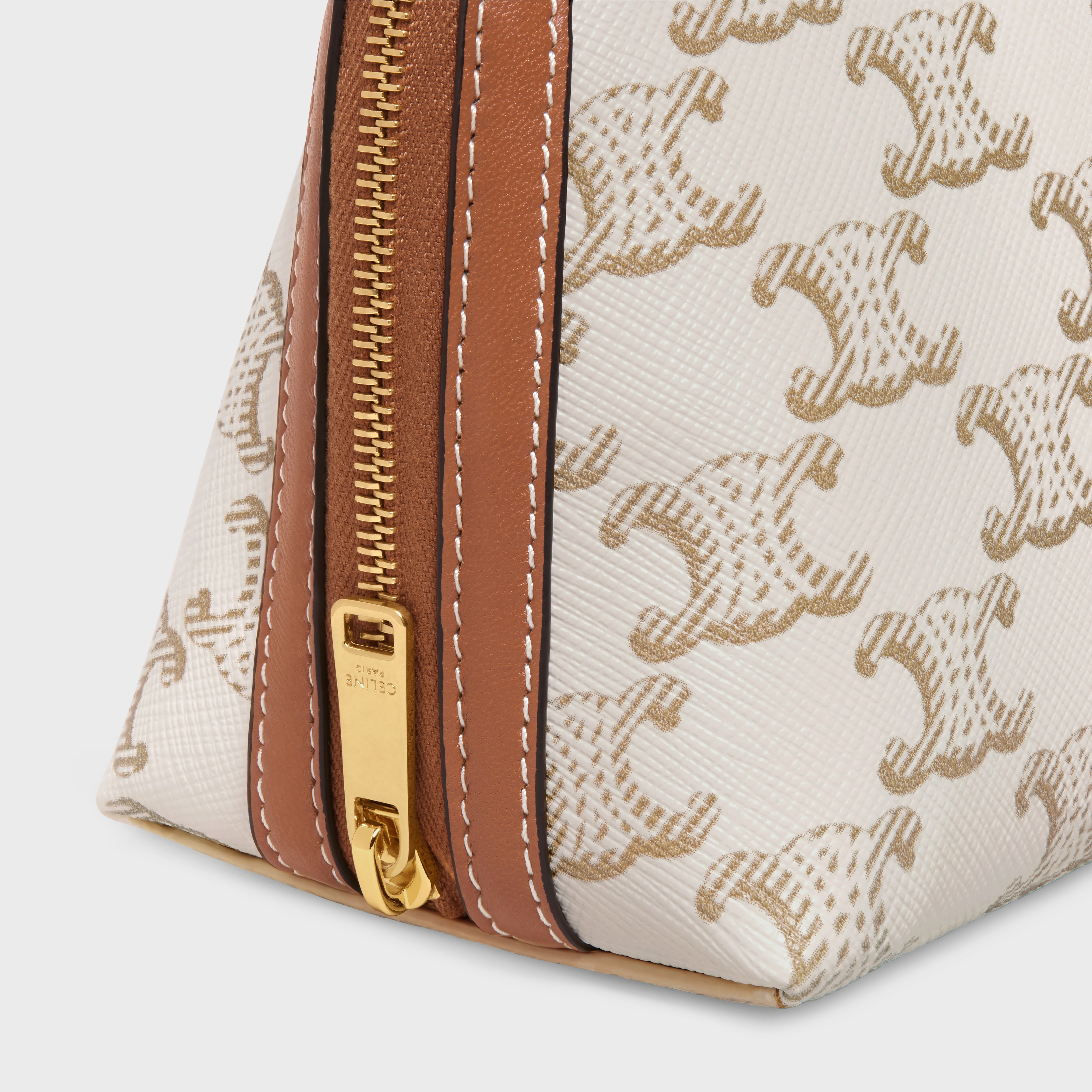 Clutch with Chain in Triomphe canvas and Lambskin - 4