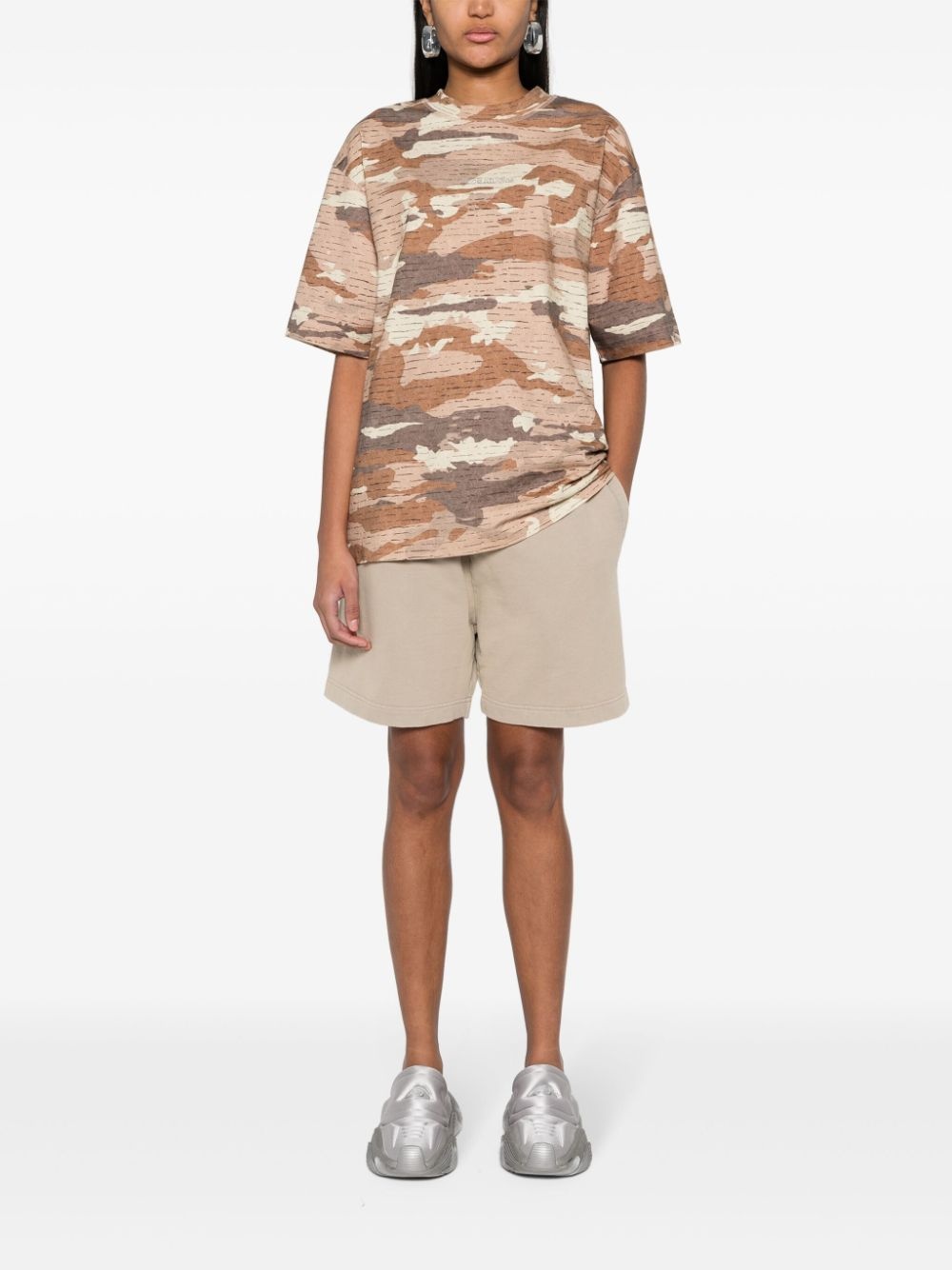 logo-patch jersey shorts - 3