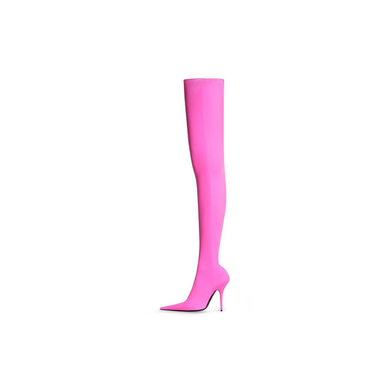 BALENCIAGA Women's Balenciaga / Adidas Knife 110mm Over-the-knee Boot in Neon Pink outlook