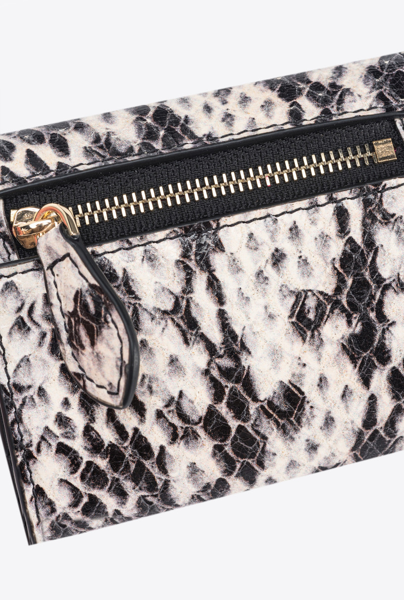 PINKO GALLERIA SMALL WALLET IN REPTILE-PRINT LEATHER 4
