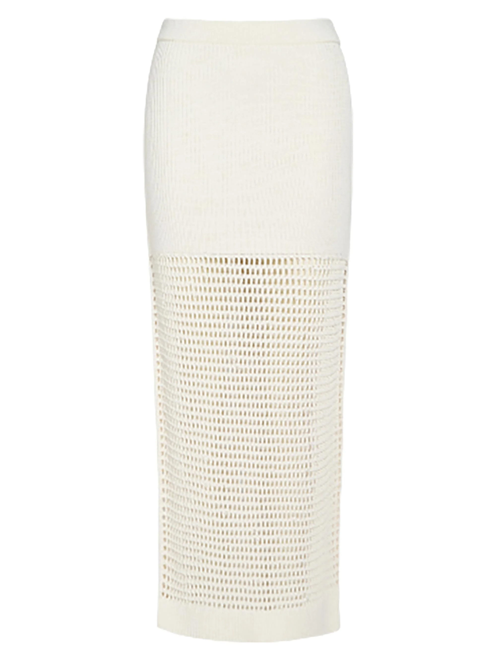Women's The Loophole Silk-Blend Maxi Skirt - White - 1