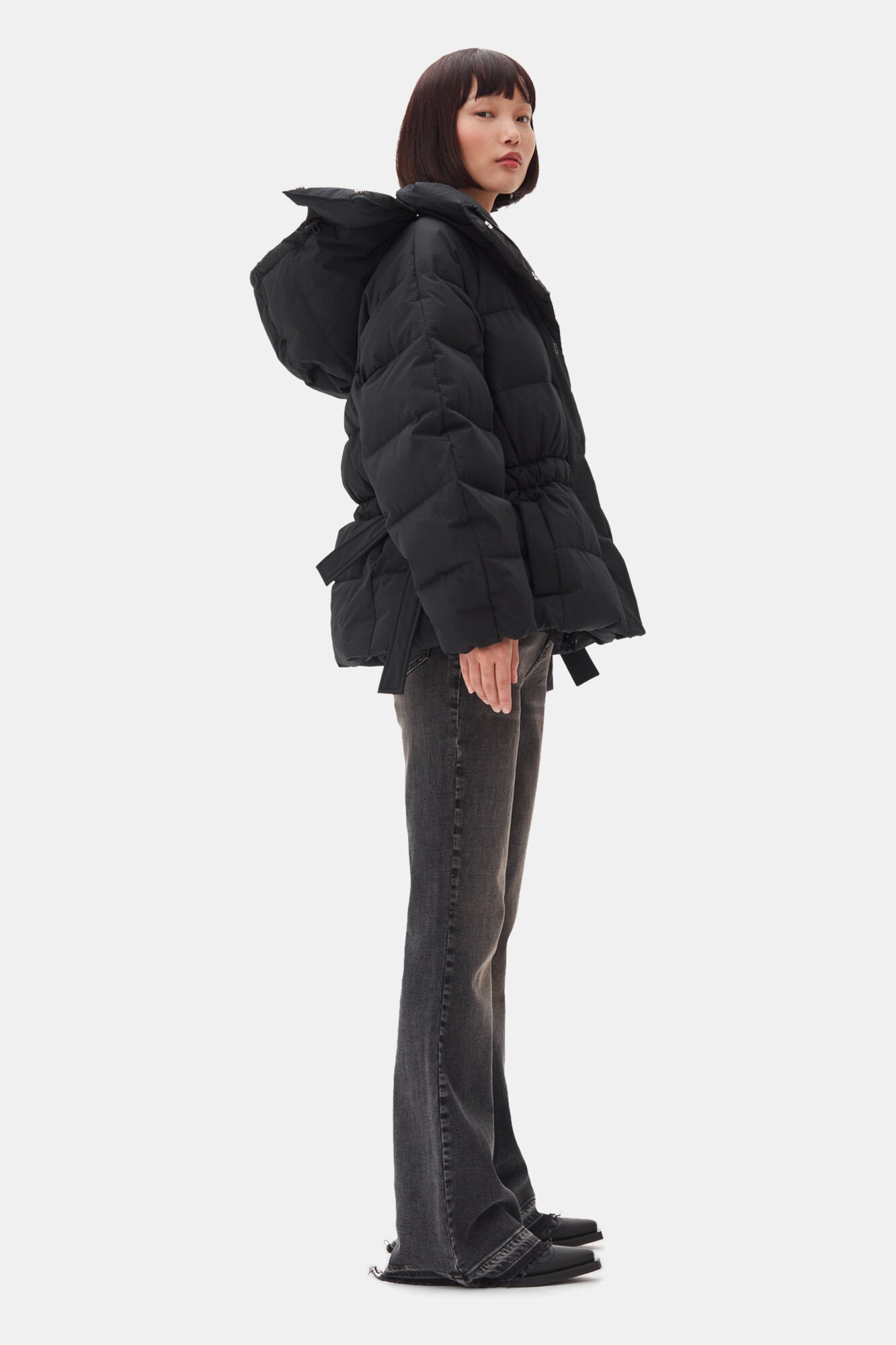 BLACK TECH OVERSIZED PUFFER JACKET - 4