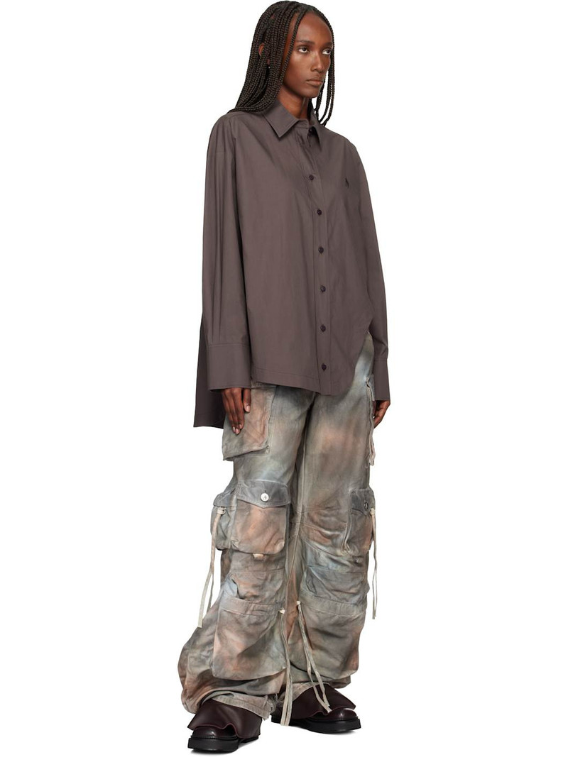 THE ATTICO Brown Mini Robin Sabot Loafers outlook