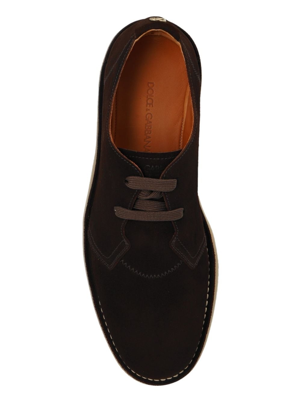 logo-tag suede derby shoes - 6