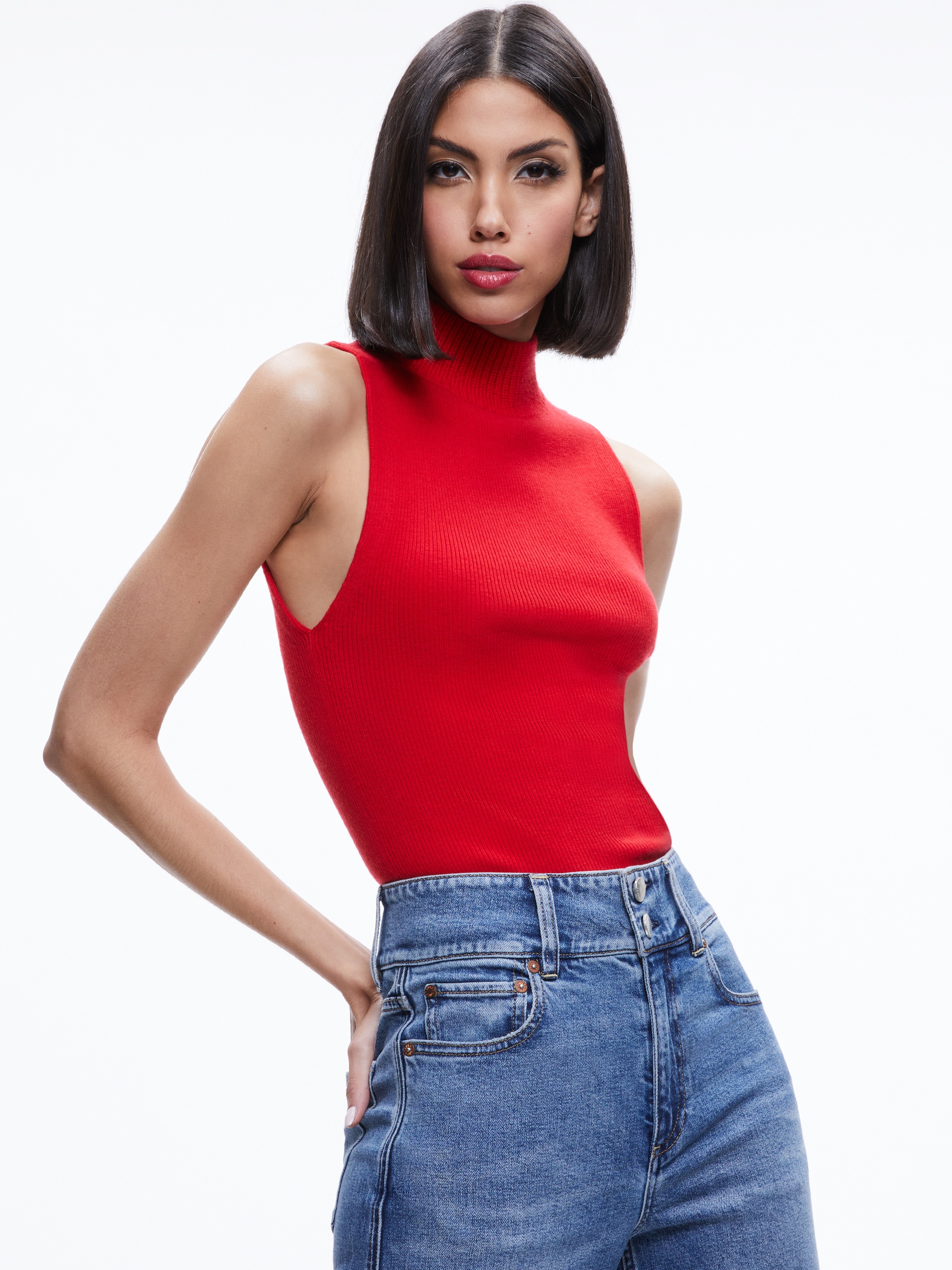 DARCEY TURTLENECK SWEATER TANK - 2