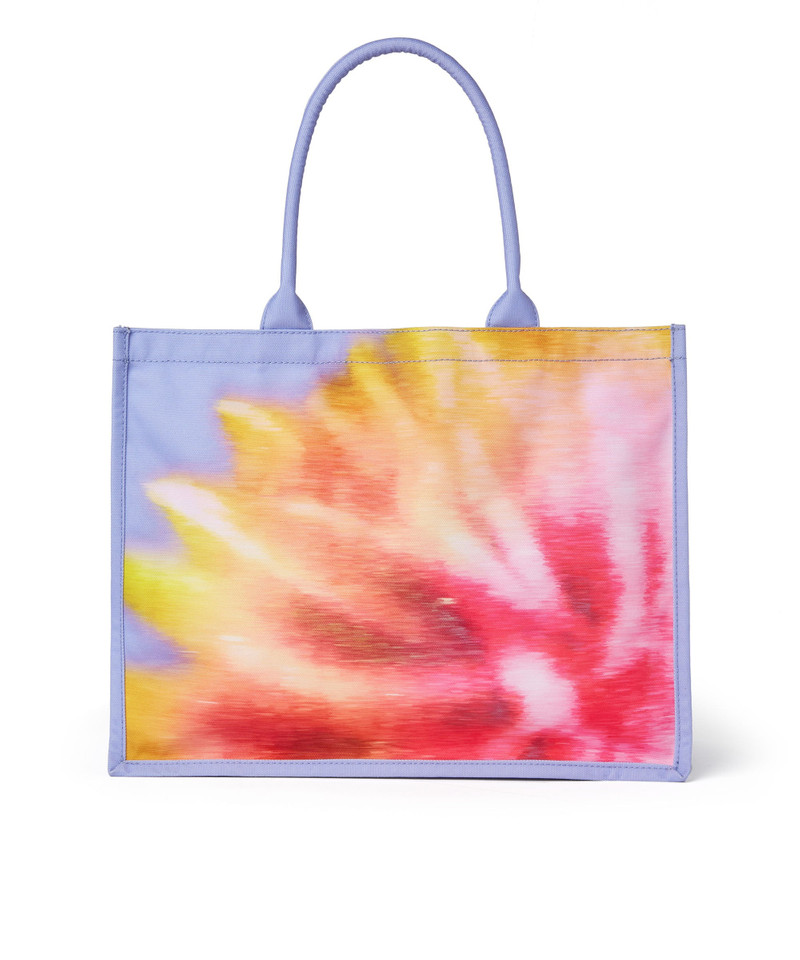 MSGM Canvas tote bag with daisy print outlook