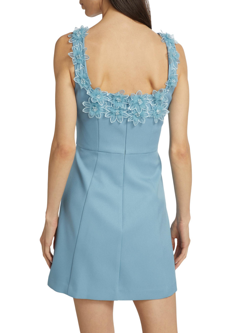 Women's Bruges Floral Appliqué Minidress - Cornflower 5