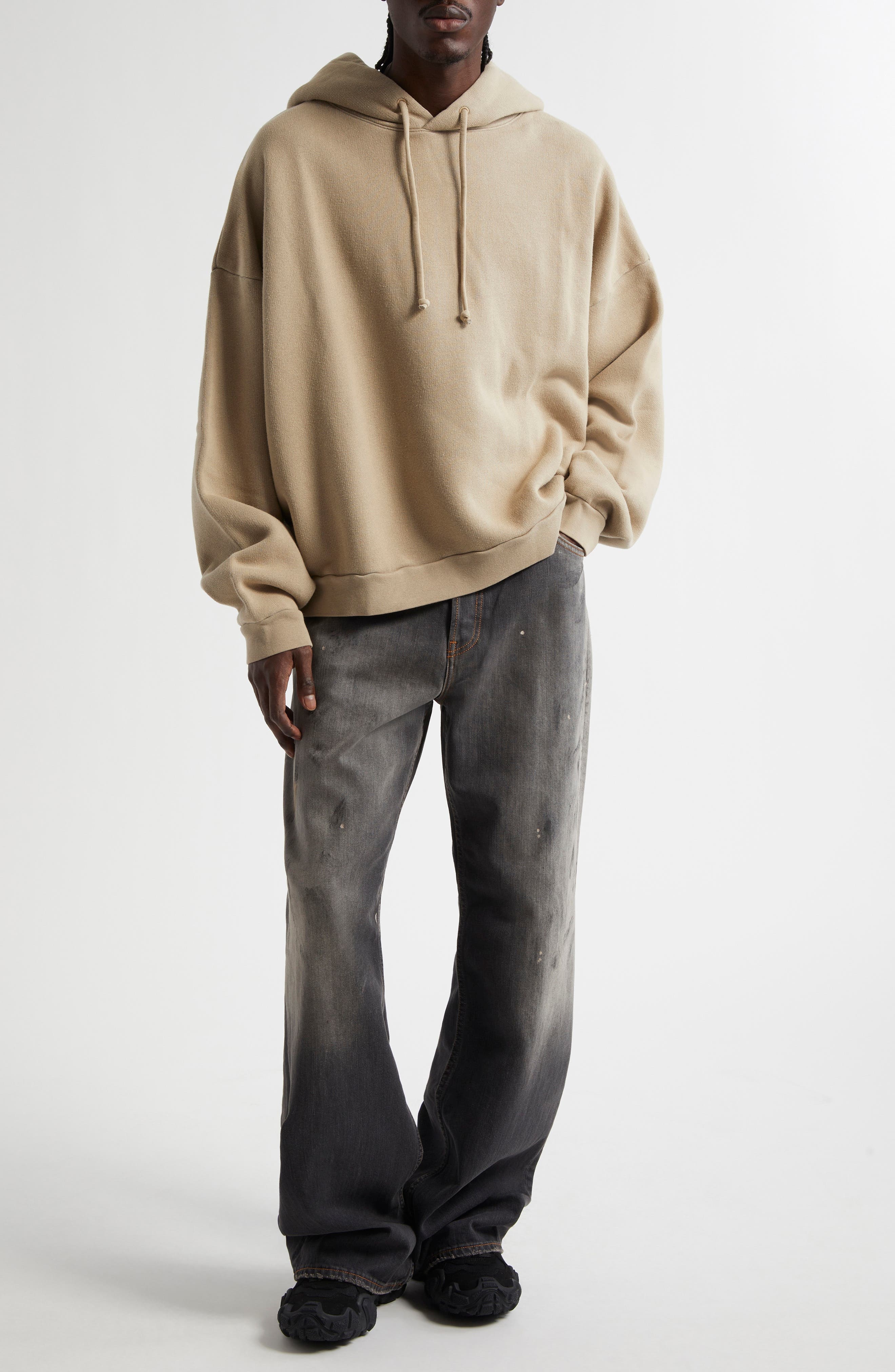 Acne Studios Gender Inclusive Relaxed Fit Hoodie in Concrete at Nordstrom - 2