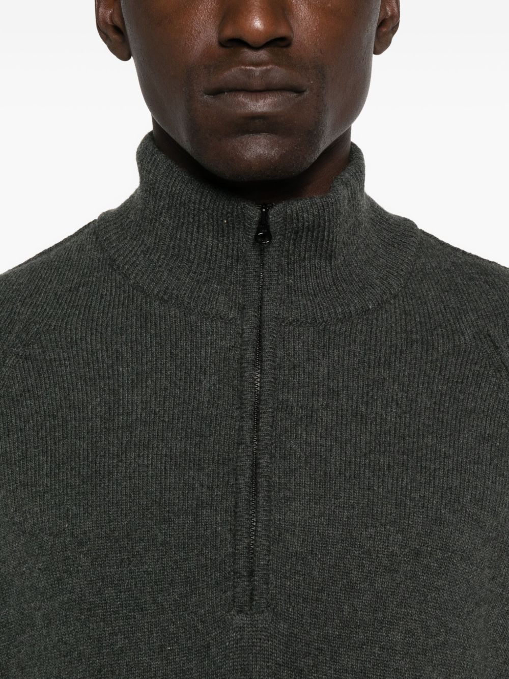 half-zip wool sweater - 5