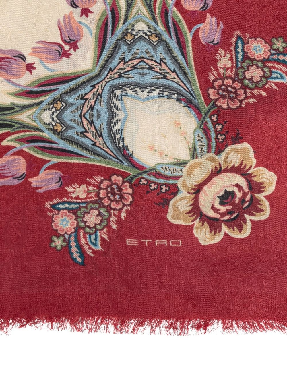 floral-print scarf - 2