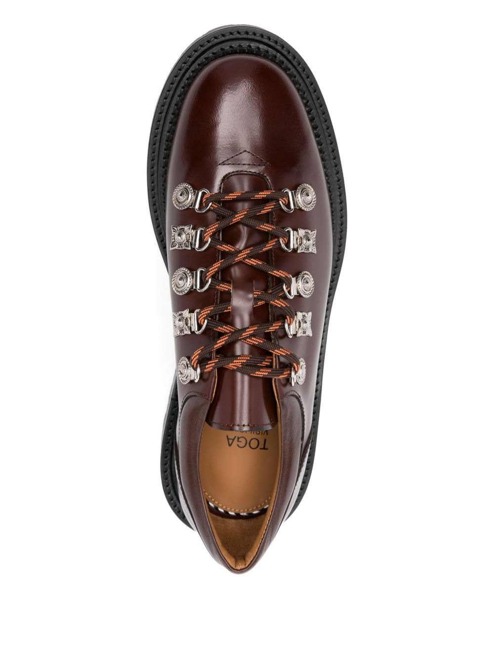 lace-up leather derby shoes - 4