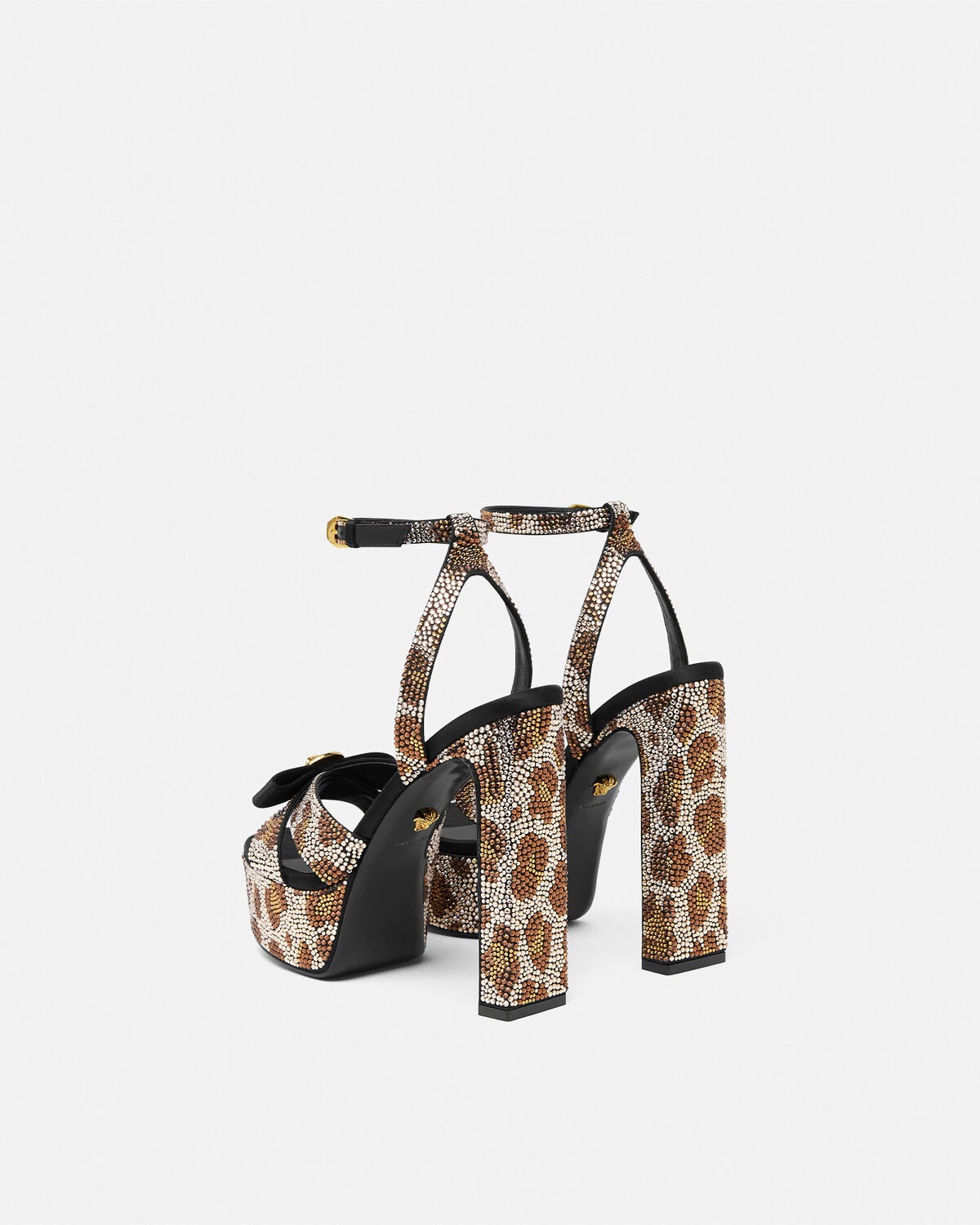 Gianni Ribbon Leopard Sandals 140 mm - 4