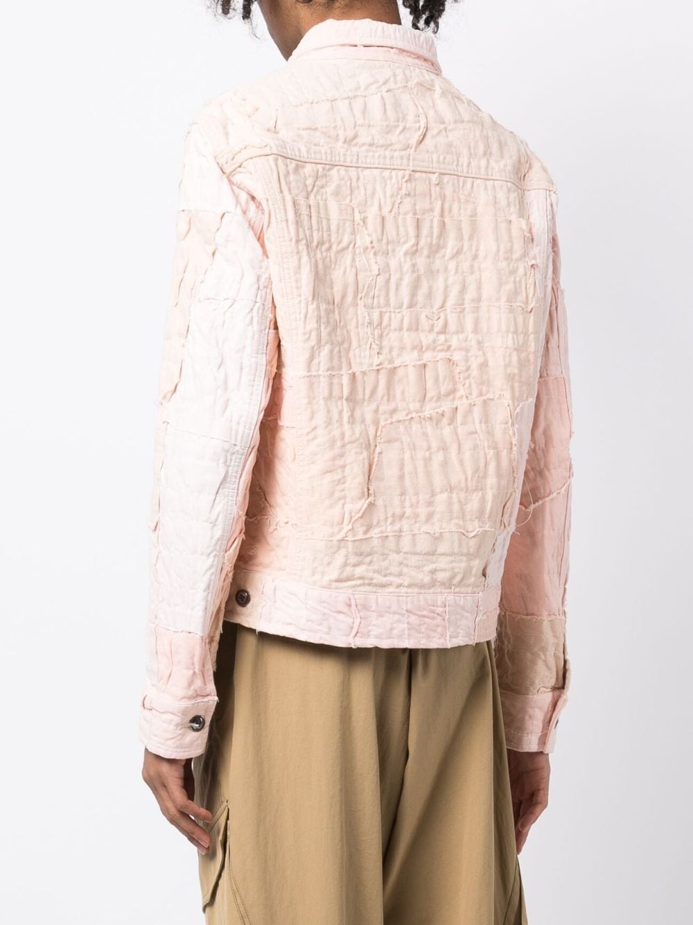 distressed-effect cotton shirt jacket - 4