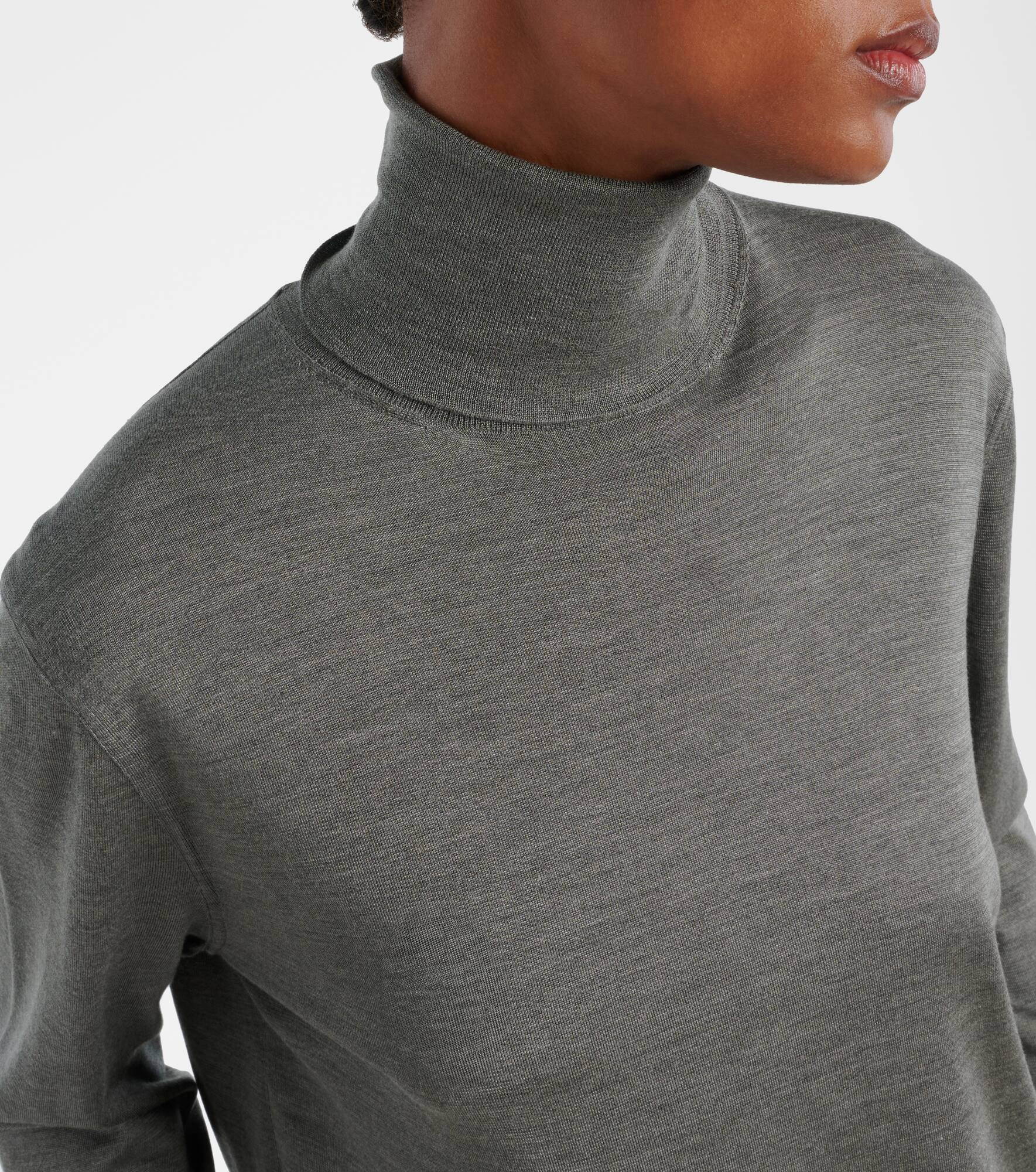Liwen silk turtleneck top - 4