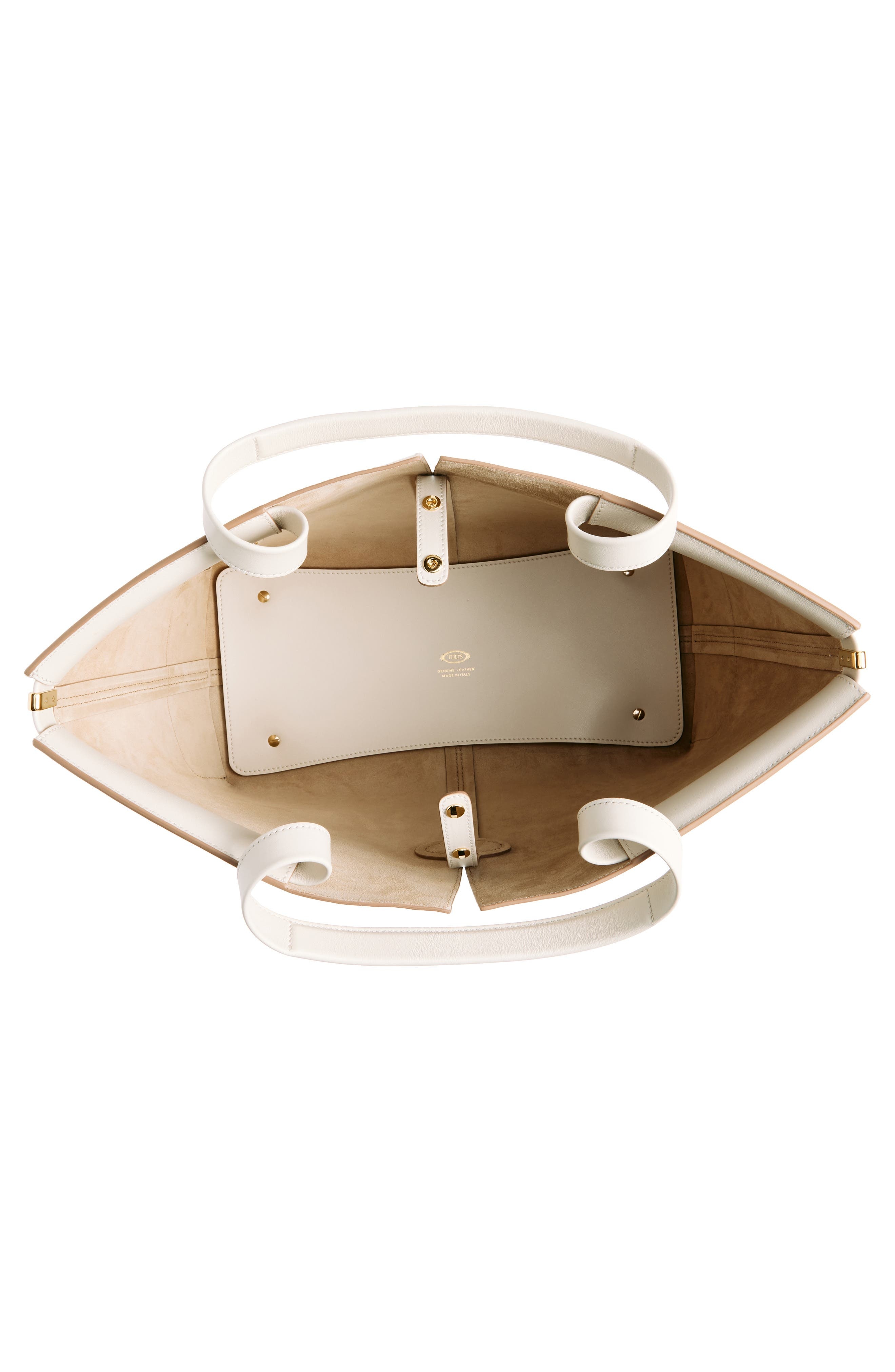 Medium-Small Tod's Di Bag Folio Leather Shopper in Bianco Calce at Nordstrom - 5